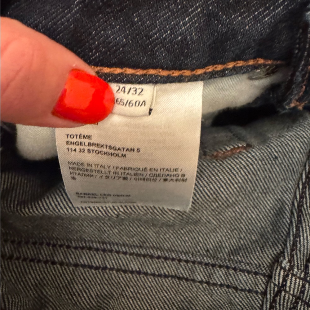 Toteme Dark Blue Barrel Leg Jeans - Picture 5 of 5